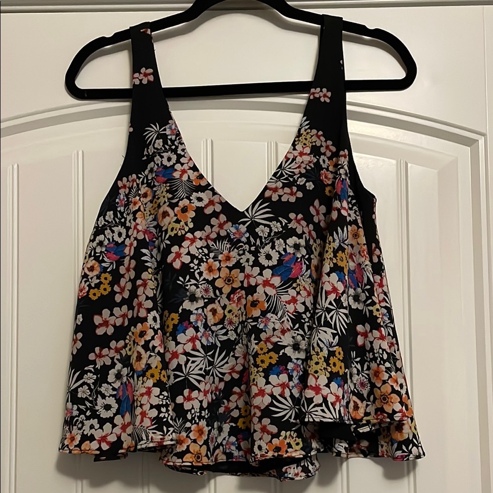 Zara Floral Black TankTop